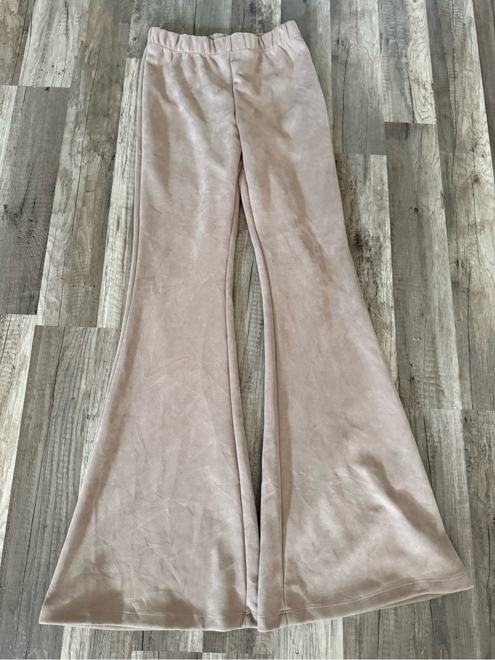 Faux Suede Flare Pants